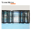Yandi Thermal insulation system double triple glass aluminum sliding folding screen door