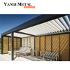 High quality custom aluminum Modern design bioclimatic mobile aluminum louver pergola