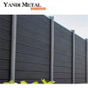 Green Aluminum Wpc garden fence panel design waterproof Wpc composite fence Outdoor black aluminum Wpc fence