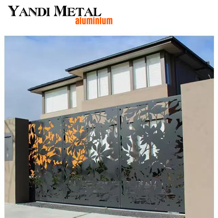 Decorative privacy Custom balcony perforated aluminum laser cut panels wall fence screen garden fence
