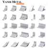 Custom extruded aluminum L-shaped corner section bracket and existing mold bending, welding and punching processing services