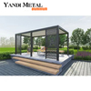 OEM motor car aluminum pergola retractable sliding and folding aluminum louvers bioclimatic pergola