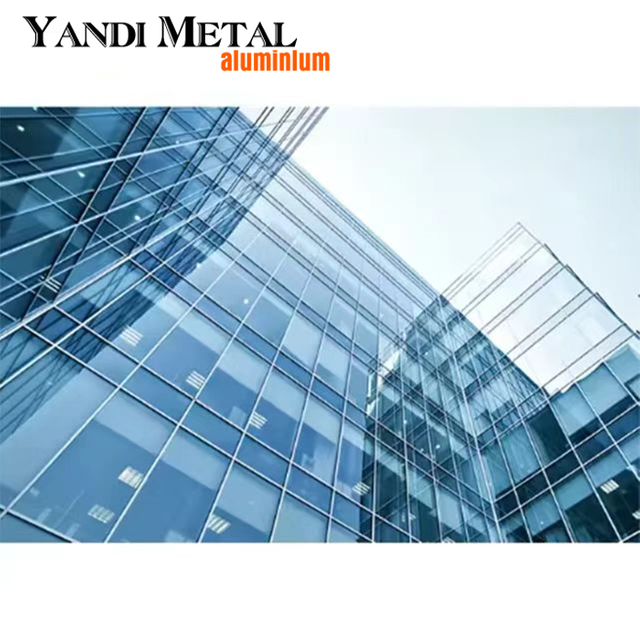 Popular exterior 6063-T5 material building double glass curtain wall window facade aluminum curtain wall system
