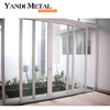 Double glazed exterior accordion folding aluminum doors double folding doors