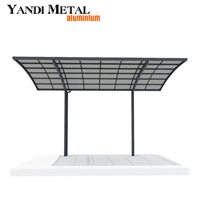 Carport solar aluminum waterproof with glass roof aluminum carport manufacturers