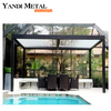 High quality aluminum louver roof powder coating louver roof aluminum gazebo Garden aluminum gazebo