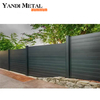High quality decorative garden patio house fence semi or full privacy Aluminum column decorated privacy slatted wall WPC fence