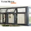 Double glazing aluminum casement window Aluminum frame sliding window upward safety aluminum window