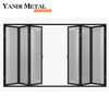 Cheap tempered glass aluminum alloy window three layers of glass folding window aluminum profile