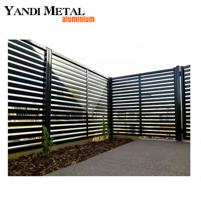 Factory direct garden aluminum slat fence villa backyard security aluminum picket fence panel