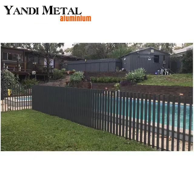 Modern design horizontal slats aluminum fence plate Aluminum metal fence Louvre screen blade fence