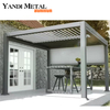 Luxury Aluminum Garden Adjustable outdoor gazebo Custom modern electric aluminum louvers glass pergola