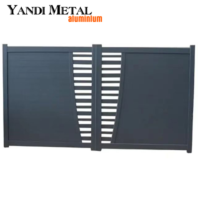 New fashion aluminum outdoor gates Modern automatic doors Aluminum profile fence slats house gates