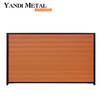 Aluminum outdoor patio garden fence Metal privacy tubular fence panel Outdoor aluminum horizontal slatted fence panel