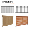 Aluminum outdoor patio garden fence Metal privacy tubular fence panel Outdoor aluminum horizontal slatted fence panel