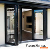 Yandi manufactures aluminum alloy double window glass folding patio doors Folding exterior glass doors