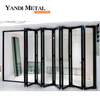 Yandi Thermal insulation system double triple glass aluminum sliding folding screen door