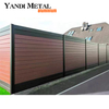 Green Aluminum Wpc garden fence panel design waterproof Wpc composite fence Outdoor black aluminum Wpc fence