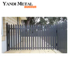 Insert square tube black picket fence panels Aluminum picket fence patio garden Metal alloy picket fence aluminum house