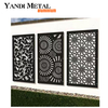 Modern design Custom aluminum fence decoration DIY garden privacy metal screen Aluminum laser cut screen