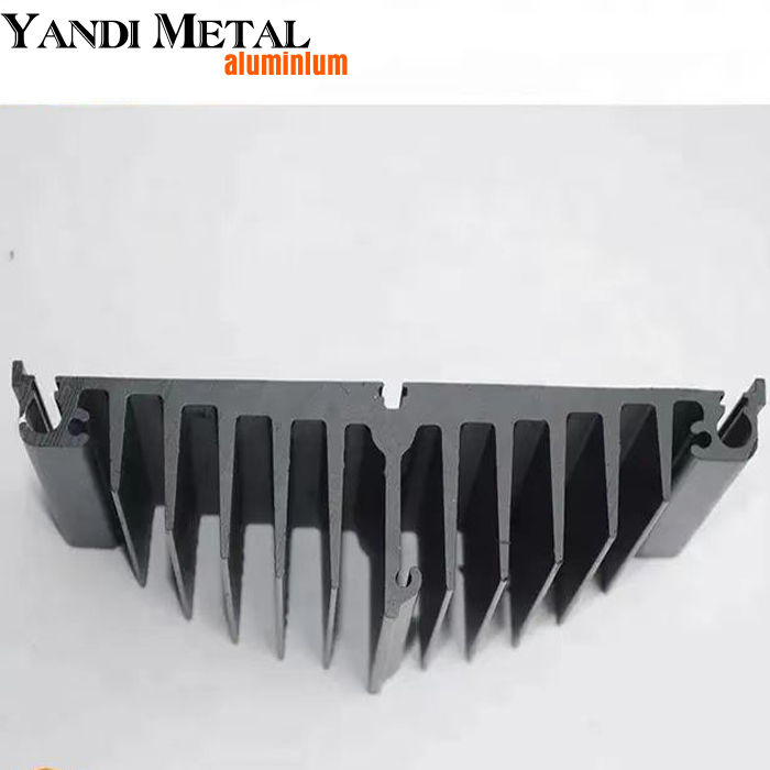 Industrial al6063 t5 aluminum extrusion heatsink profiles cooling fin manufacturer, OEM aluminium finned heat sink