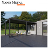 Modern design Bioclimatic shade canopy waterproof louver roof louver gazebo Outdoor aluminum pergola Aluminum electric pergola