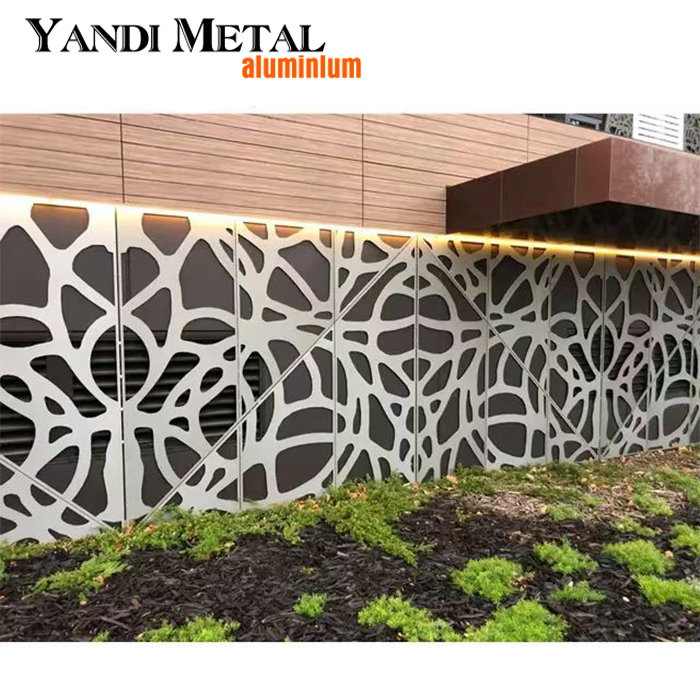 Interior decoration laser cutting metal partition screen Custom metal panel Outdoor aluminum laser cutting screen