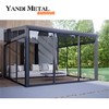 Garden Aluminum alloy solarium Retractable aluminum glass solarium for solarium Aluminum frame glass solarium