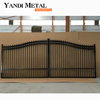 Hot selling powder paint Aluminum door design aluminum garden fences and gates