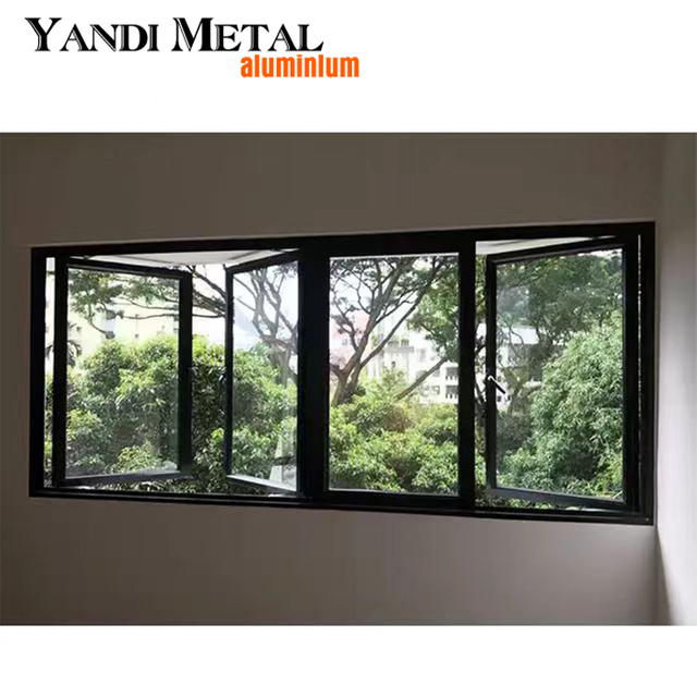 Fashion style factory direct double glazed aluminum balcony vertical casement window