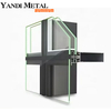 Invisible frame aluminum curtain wall, glass aluminum curtain wall facade, manufacturer glass curtain wall aluminum profile