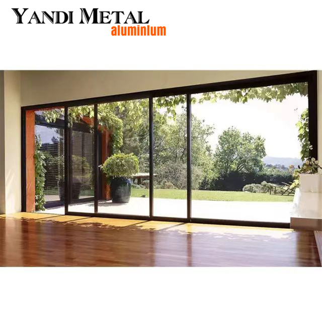 Yandi Aluminum Wholesale new modern design soundproof toughened aluminum profile door