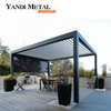 Modern design Outdoor bioclimatic system Louvre Aluminum pergola Custom sized metal pergola