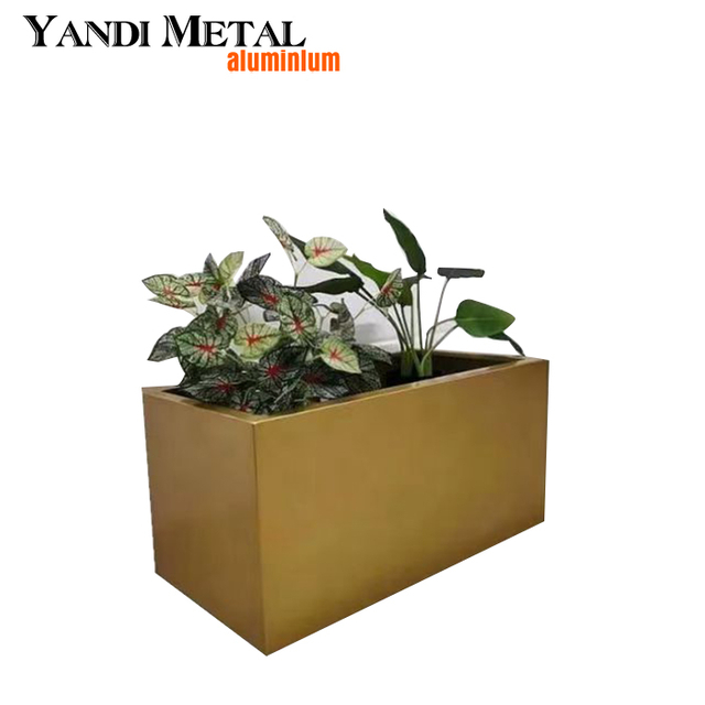 Modern planter Large outdoor aluminum metal planter Square aluminum garden planter Planter Black flower plant box
