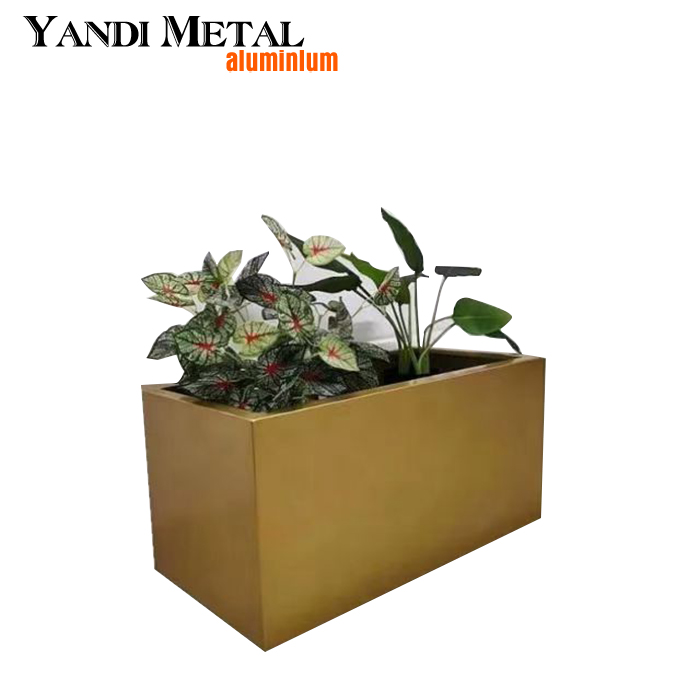 Modern planter Large outdoor aluminum metal planter Square aluminum garden planter Planter Black flower plant box