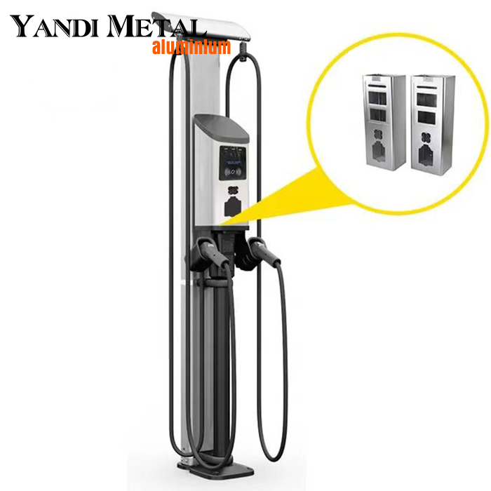 Customized electric vehicle battery charging pile shell CNC aluminum shell profile for power plant source factory