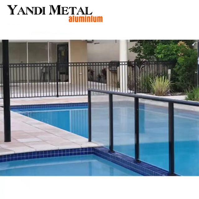 Aluminum fence plate alloy pool fence Yandi powder coated modern metal fence outdoor garden