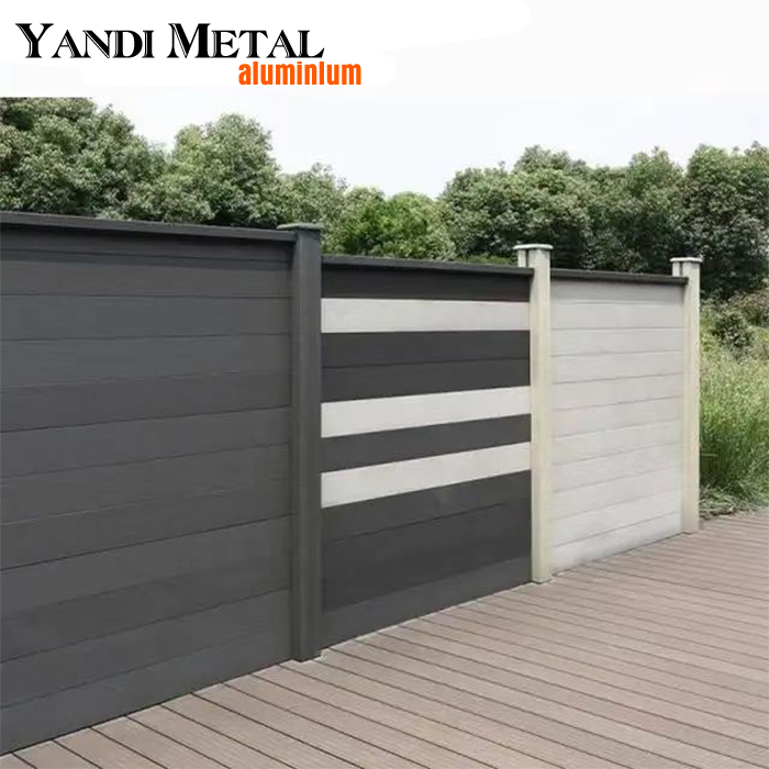 High quality decorative garden patio house fence Semi or full privacy garden waterproof wood plastic outdoor floor paving fence