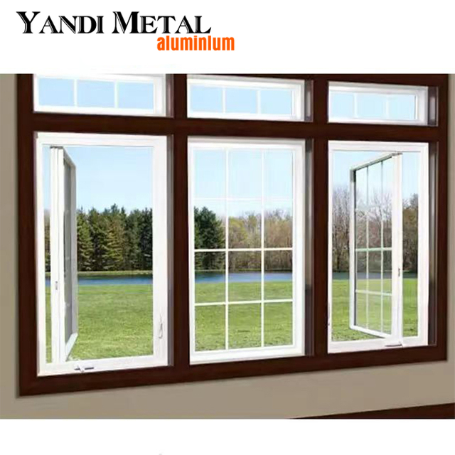 Yandi manufacturers Aluminum Windows Double glazing Triple glazing house casement Windows aluminum