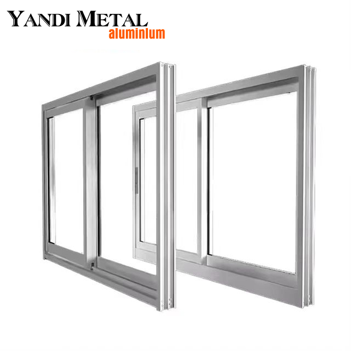 Buy modern design good price double glass triple rail design impact double color glass aluminum sliding doors and Windows