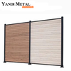 Natural appearance decorated wood plastic fence with aluminum fence posts