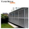 Aluminum fence Metal residential boundary horizontal slats Aluminum louver fence High security fence panel white black
