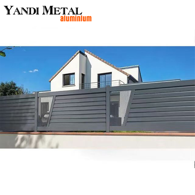 China's latest design custom high quality aluminum fence garden outdoor metal fence panel privacy fence
