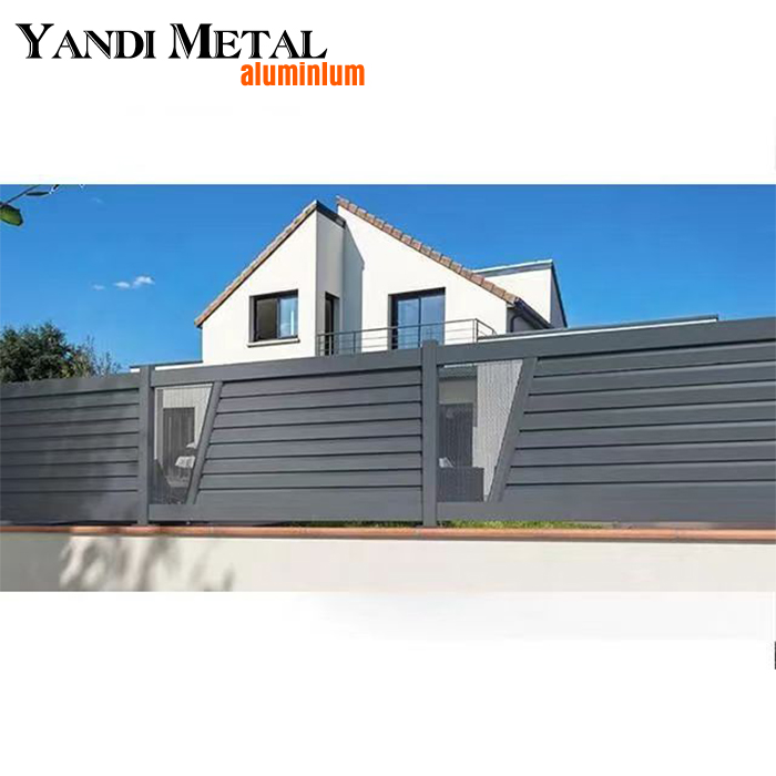 China's latest design custom high quality aluminum fence garden outdoor metal fence panel privacy fence