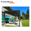 Luxury Aluminum Garden Adjustable outdoor gazebo Custom modern electric aluminum louvers glass pergola