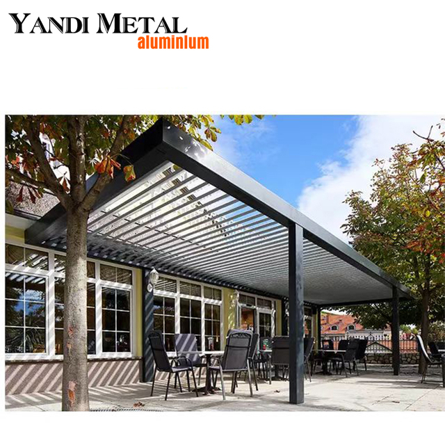 Modern aluminum gazebo with adjustable shutters Aluminum gazebo outdoor waterproof