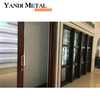 Good performance half aluminum half glass double fold double single sliding exterior pivot aluminum door