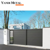 Factory direct garden automatic driveway sliding aluminum door Horizontal slats privacy aluminum door
