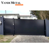 Modern style residential pedestrian entrance Aluminum door driveway Swing slats sliding aluminum privacy door