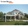 Popular outdoor white aluminum pergola villa courtyard leisure pergola shutters double aluminum sheet pergola